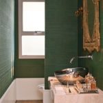 Grafiato Verde no banheiro