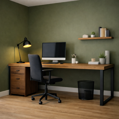 CYZ Bem Estar - Home office moderno – Verde oliva fosco