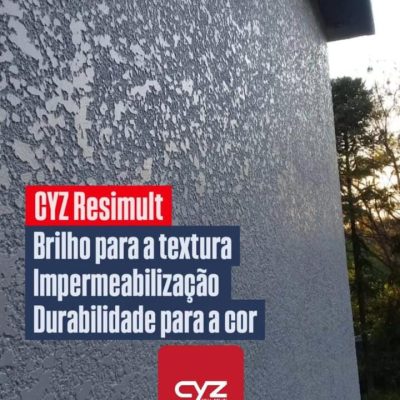 Paredão cinza escuro protegido com o brilho da CYZ Resimult.